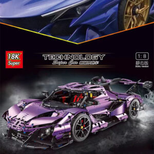 18K K157 1:8 Purple Gumpert Apollo IE Car with 3668 Pieces